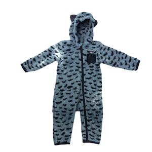Patagonia One Piece Toddler 2T Furry Friends Fleece Bunting Baby Sweater Zip